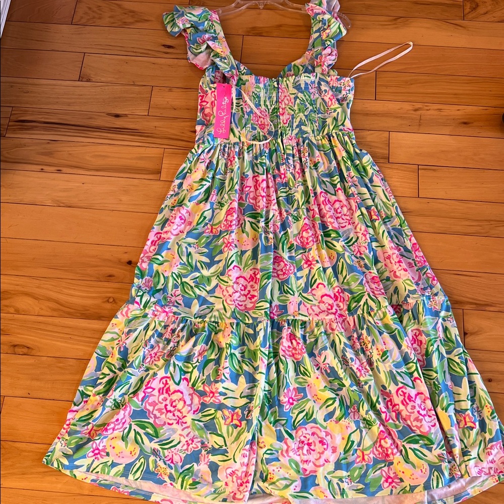 Lilly Pulitzer bayleigh flutter sleeve dress in grove garden - Picture 10 of 11